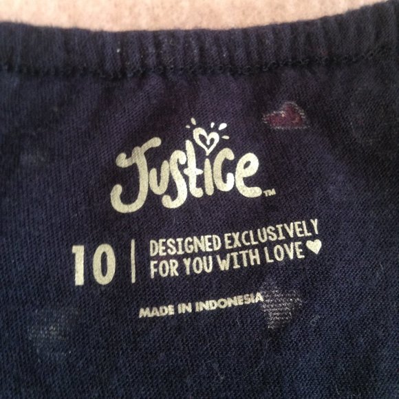 Justice Girls' Off-the-Shoulder Top, Sz. 10 - Picture 5 of 6